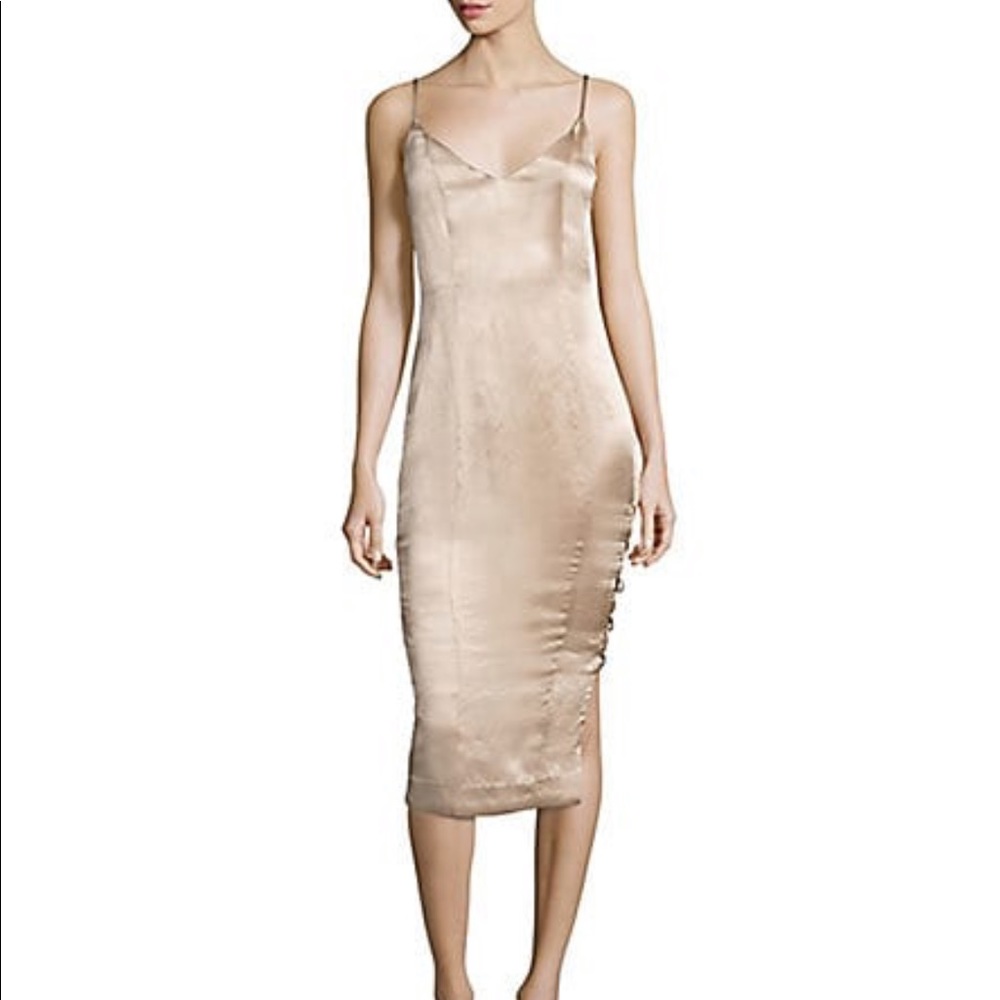 Misha collection Tarim slip dress nude NWT